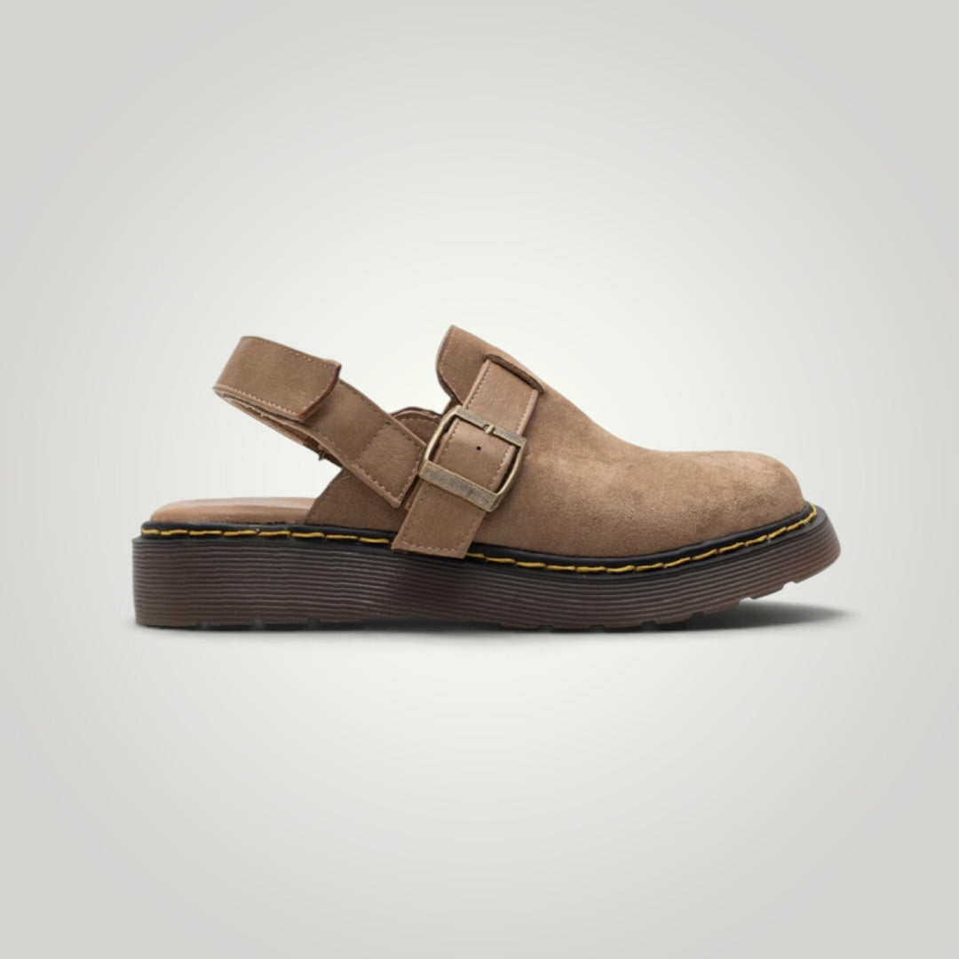 Zuecos plataforma - Martino Belt Caqui
