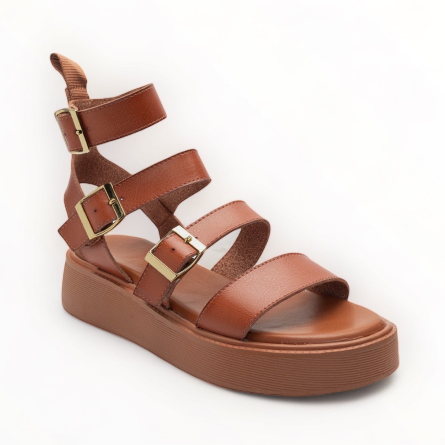 Sandalias Plataforma - Roma Camel