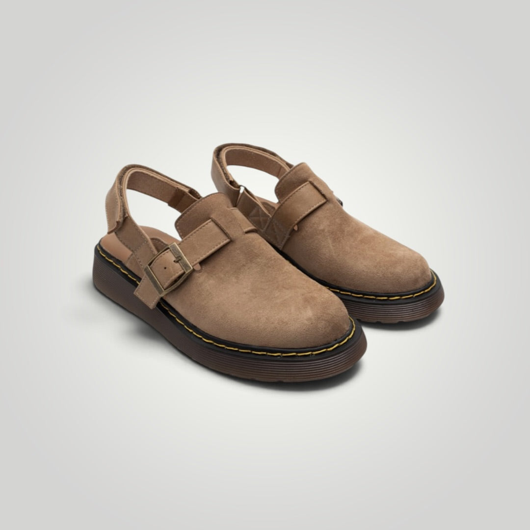 Zuecos plataforma - Martino Belt Caqui