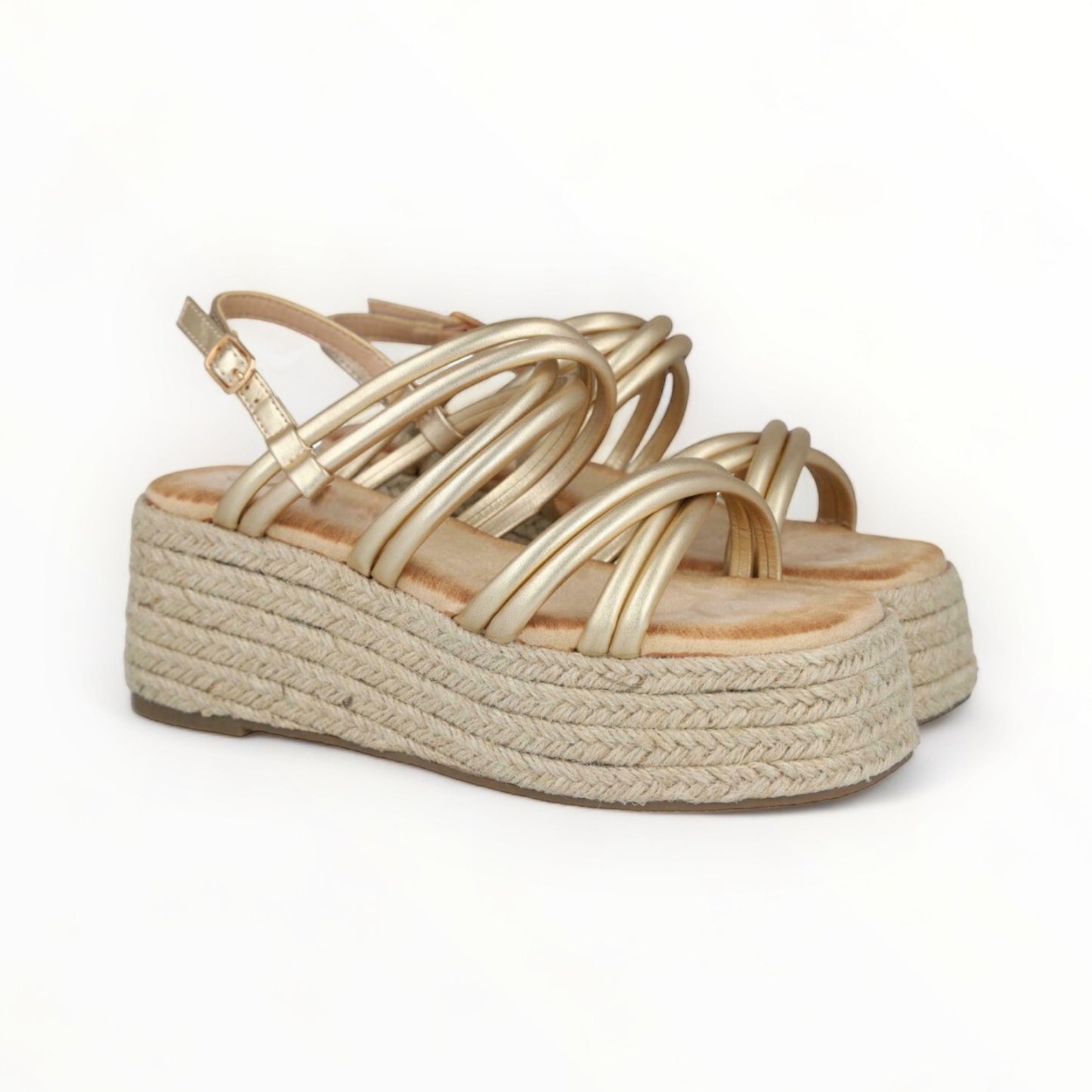 Sandalias plataforma - Monaco Oro