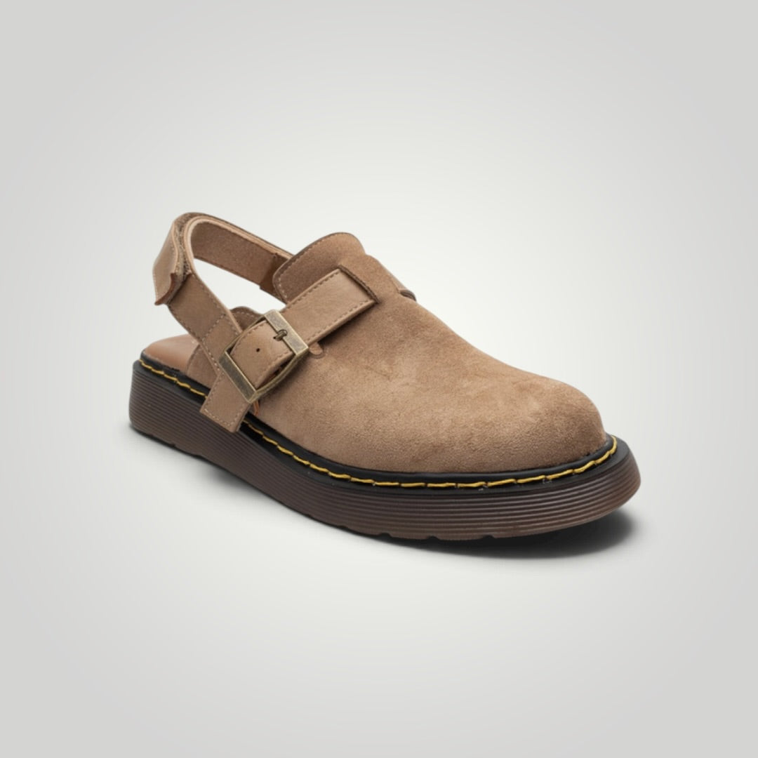 Zuecos plataforma - Martino Belt Caqui