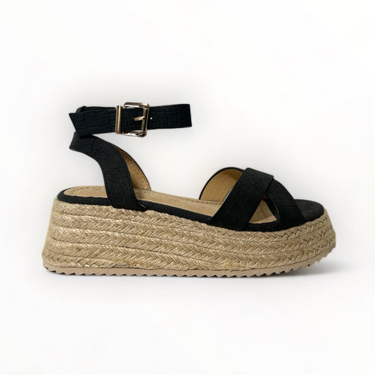 Sandalias Plataforma - Donna Negro