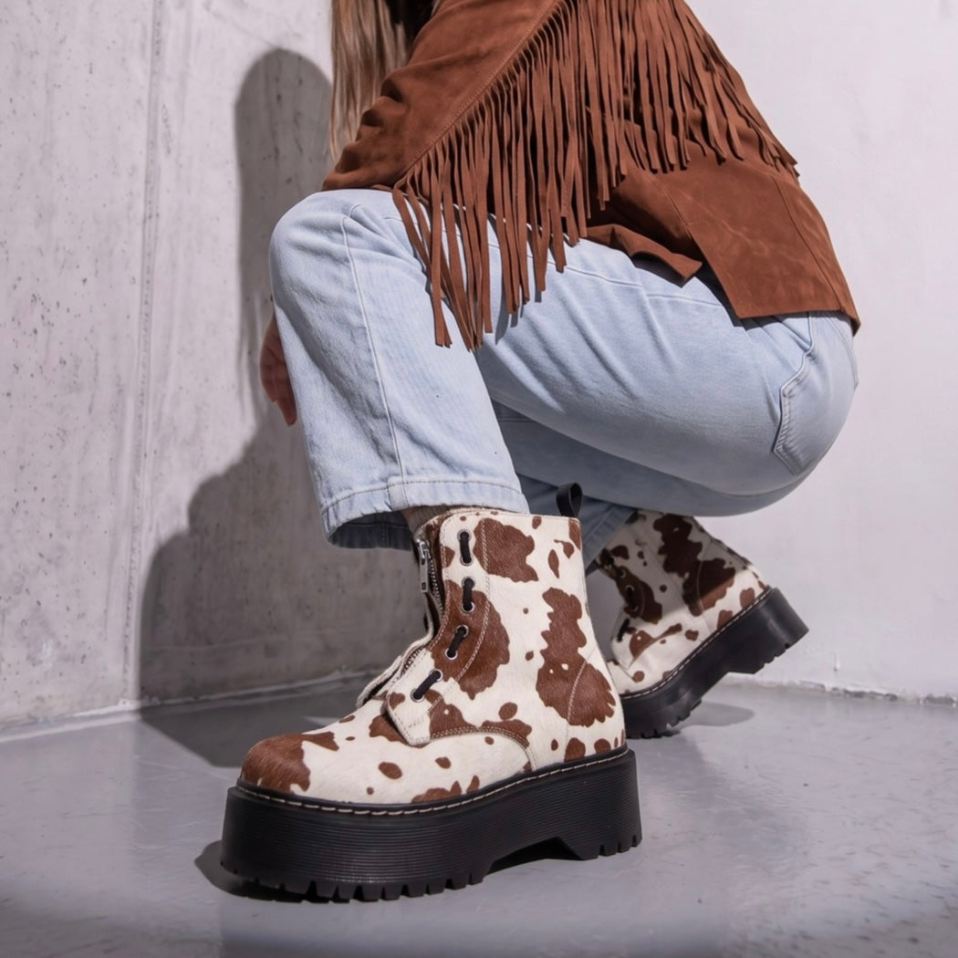 Botines - Zip Cow