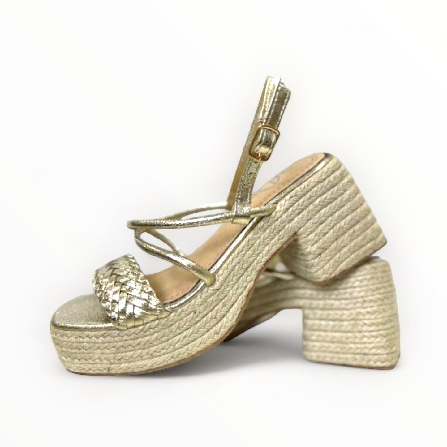 Sandalias tacón plataforma - Cleopatra Oro