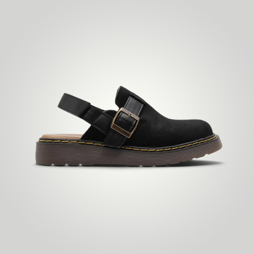 Zuecos plataforma - Martino Belt Negro