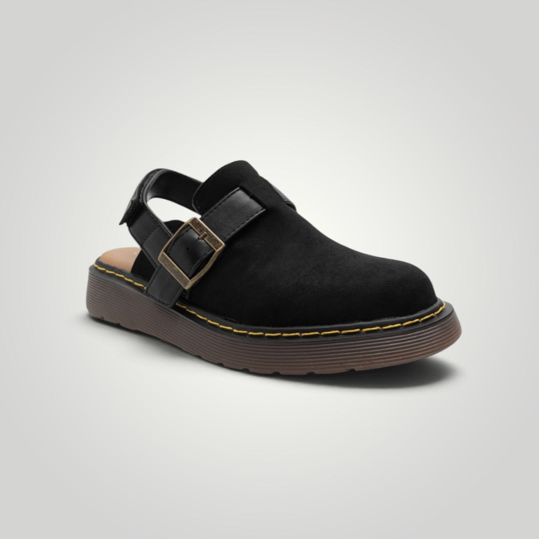 Zuecos plataforma - Martino Belt Negro