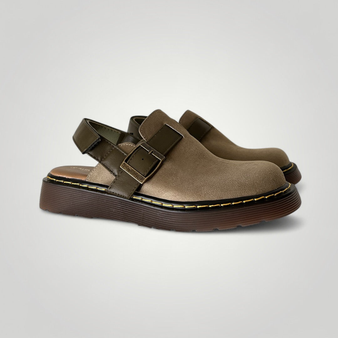 Platform clogs - Martino Belt Green