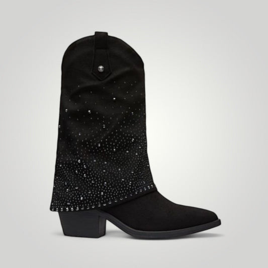 Botas Cowboy Polaina - Negro