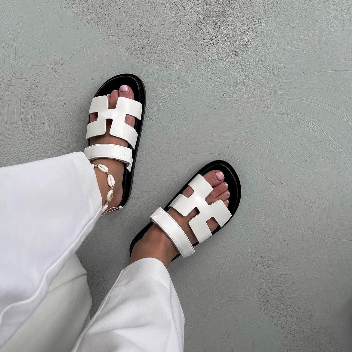 Sandalias planas - Cyprus White