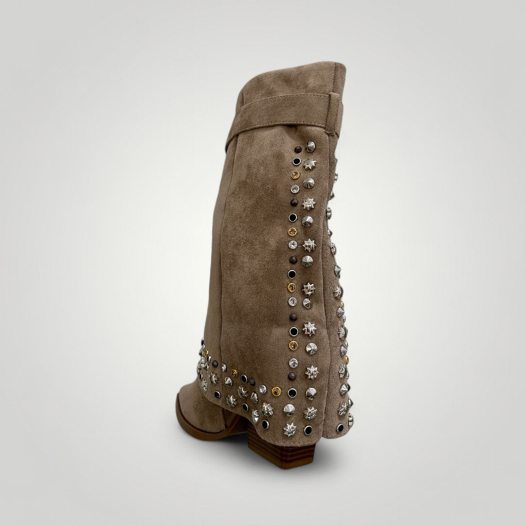 Botas Cowboy Polaina - Beige