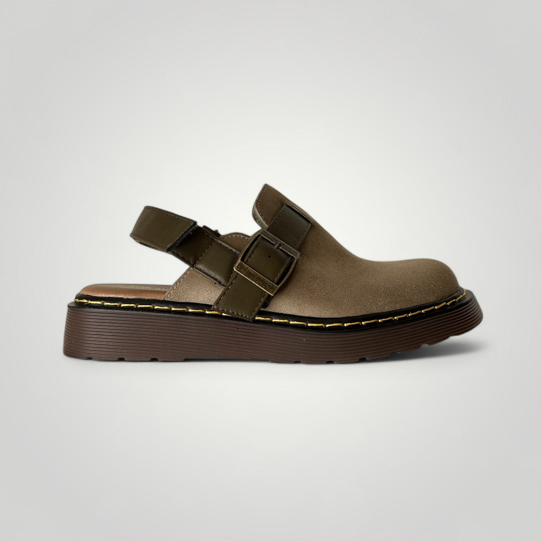 Platform clogs - Martino Belt Green