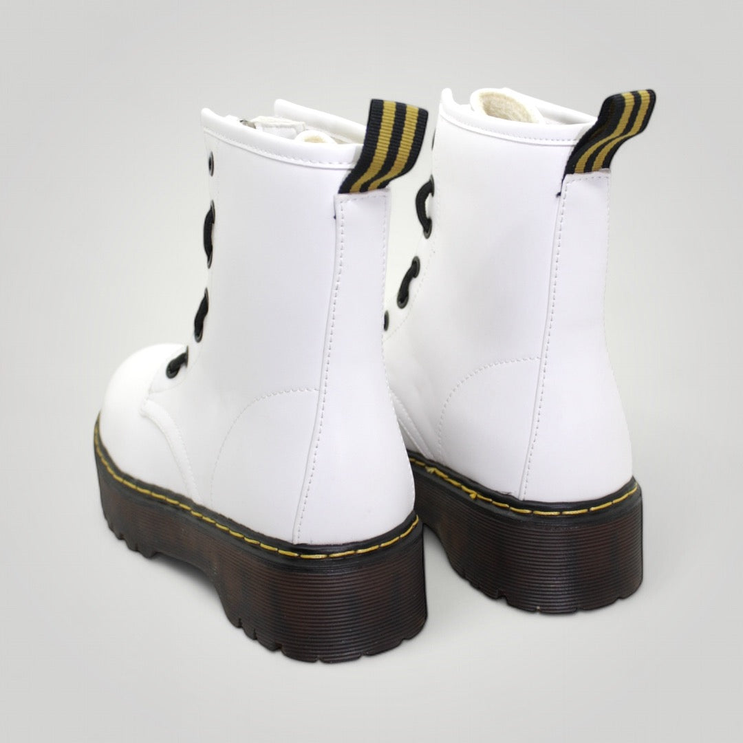 Botines militares - Martino 2 Zip White