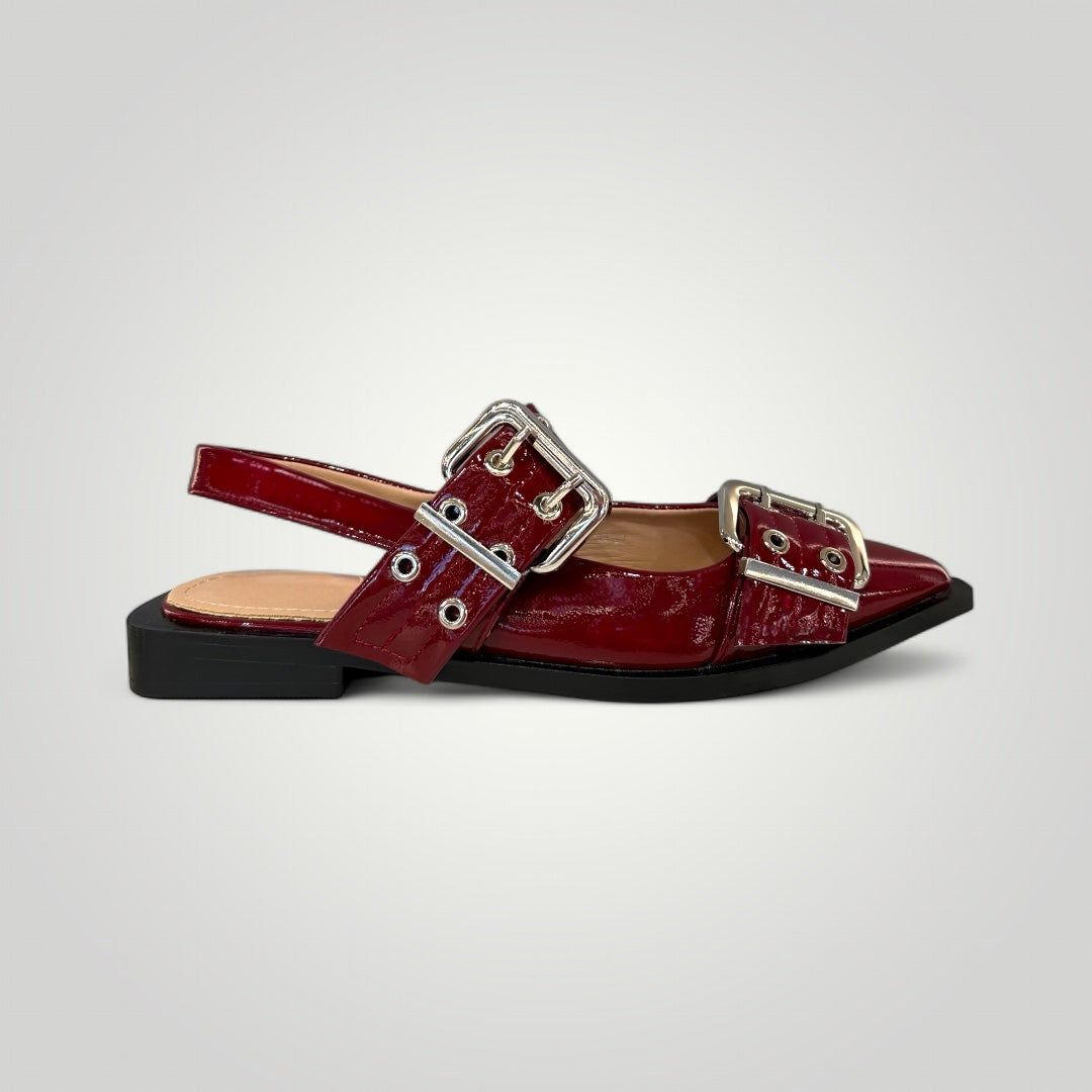 Bailarina Mary Jane charol - Red Wine