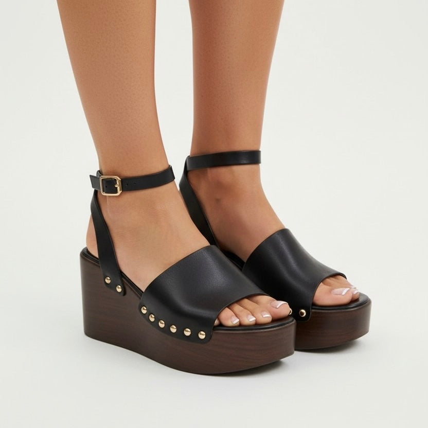 Keilsandalen - Studded Raven Belt