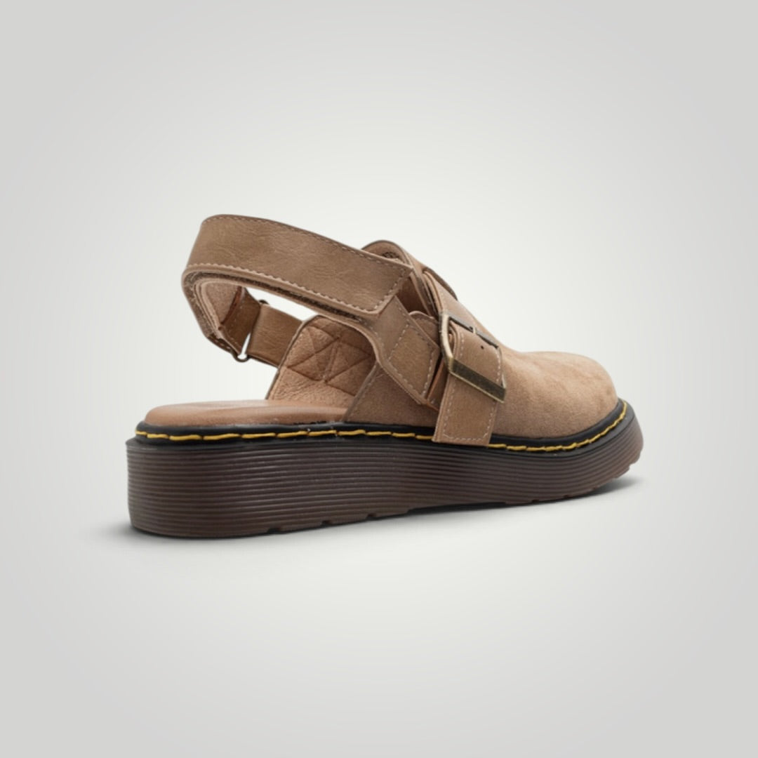 Zuecos plataforma - Martino Belt Caqui