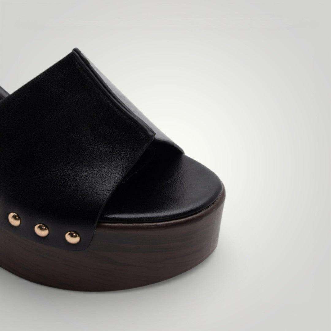 Sandalias Cuñas - Studded Raven Belt