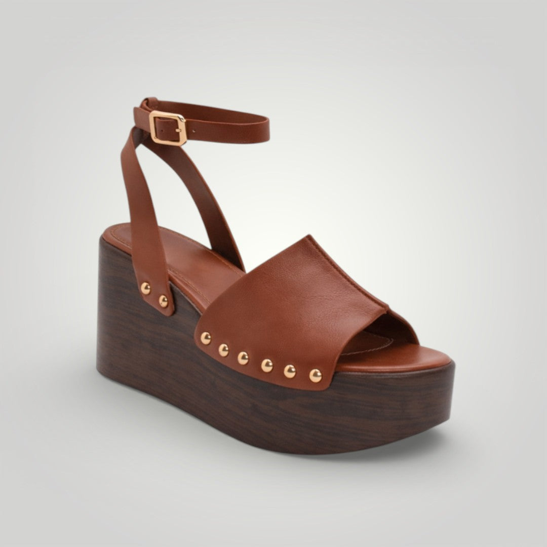 Sandalias Cuñas - Studded Raven Belt