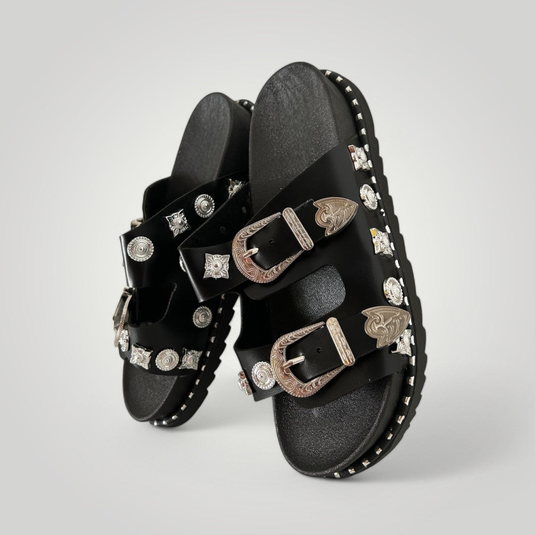 Sandales plates cloutées - Infinity