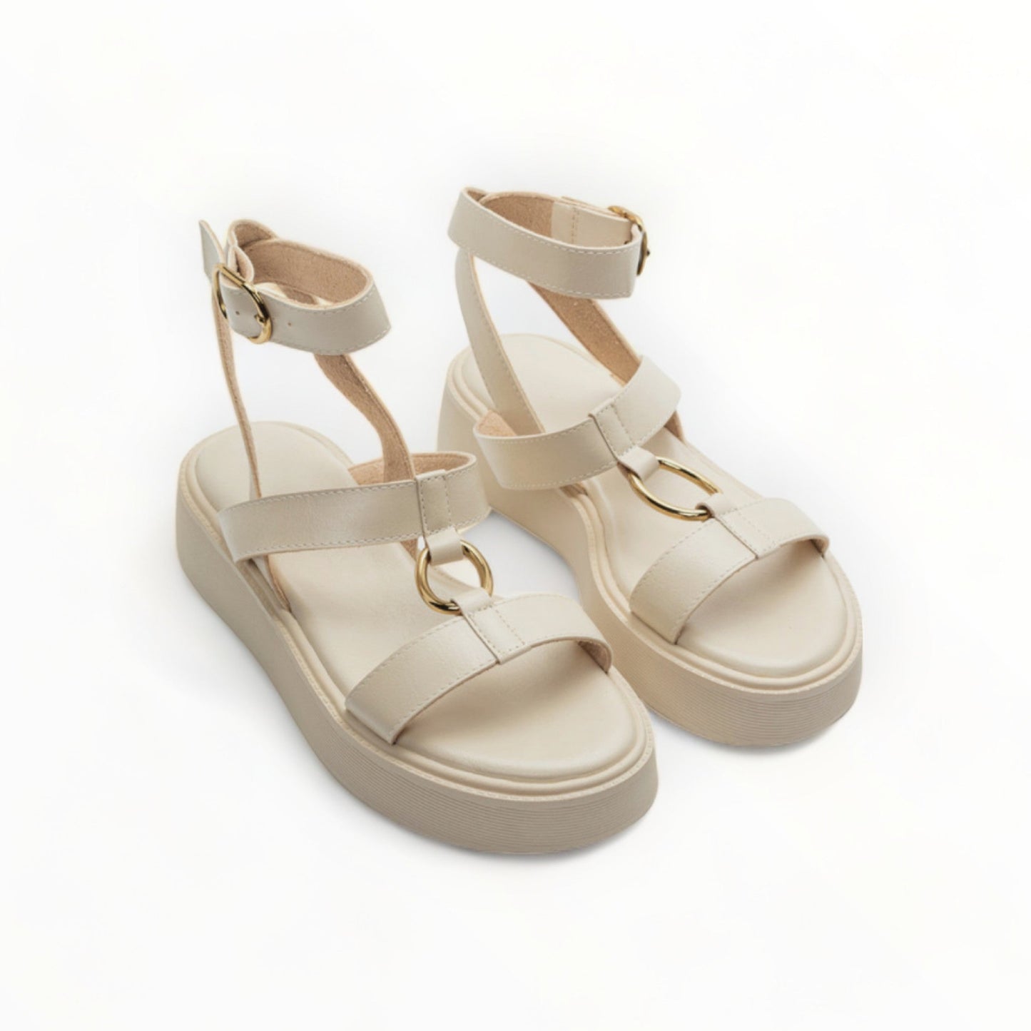 Sandalias plataforma - Veneto Beige