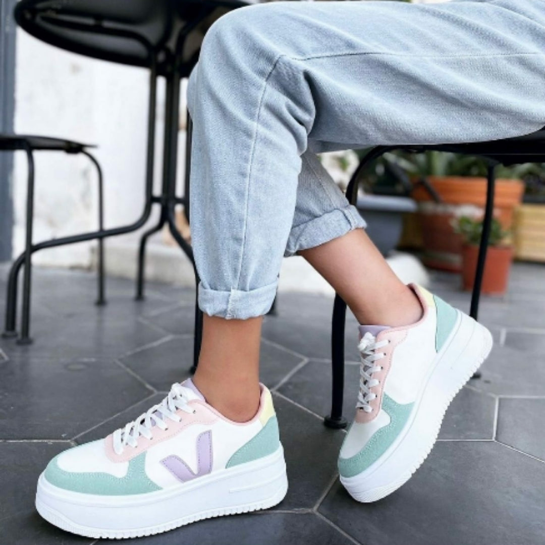 Sneakers Cloud Green Purple